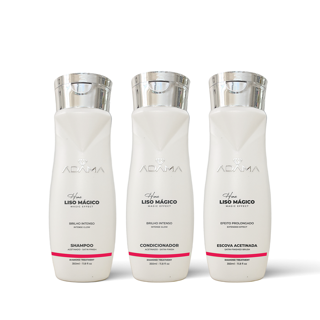 Kit Liso Mágico + Escova Prolongadora -(3 Produtos )